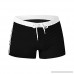 Men's Swim Trunks Square Leg Swimming Slim Wear Fitness Shorts Boxer Briefs Beach Swimwear Swimsuits with Pocket Black B07P8PW7QZ